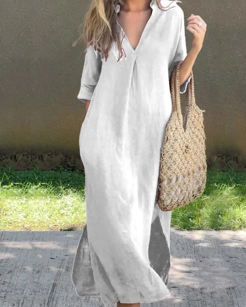 SIMBA – Linen Dress with Pockets