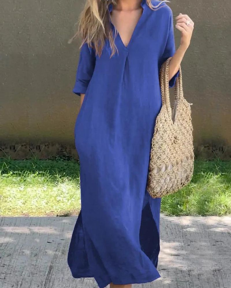 SIMBA – Linen Dress with Pockets