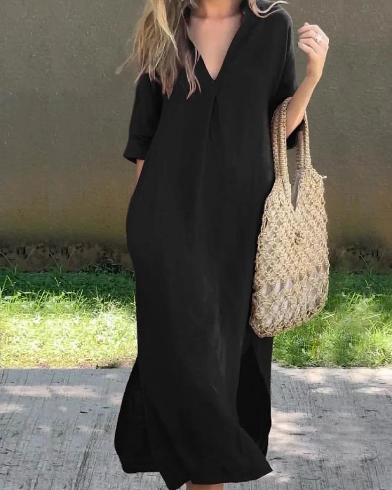 SIMBA – Linen Dress with Pockets