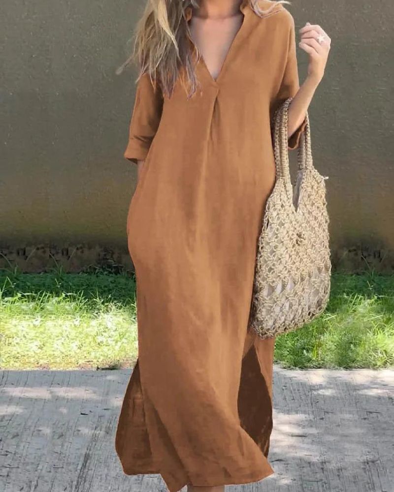 SIMBA – Linen Dress with Pockets