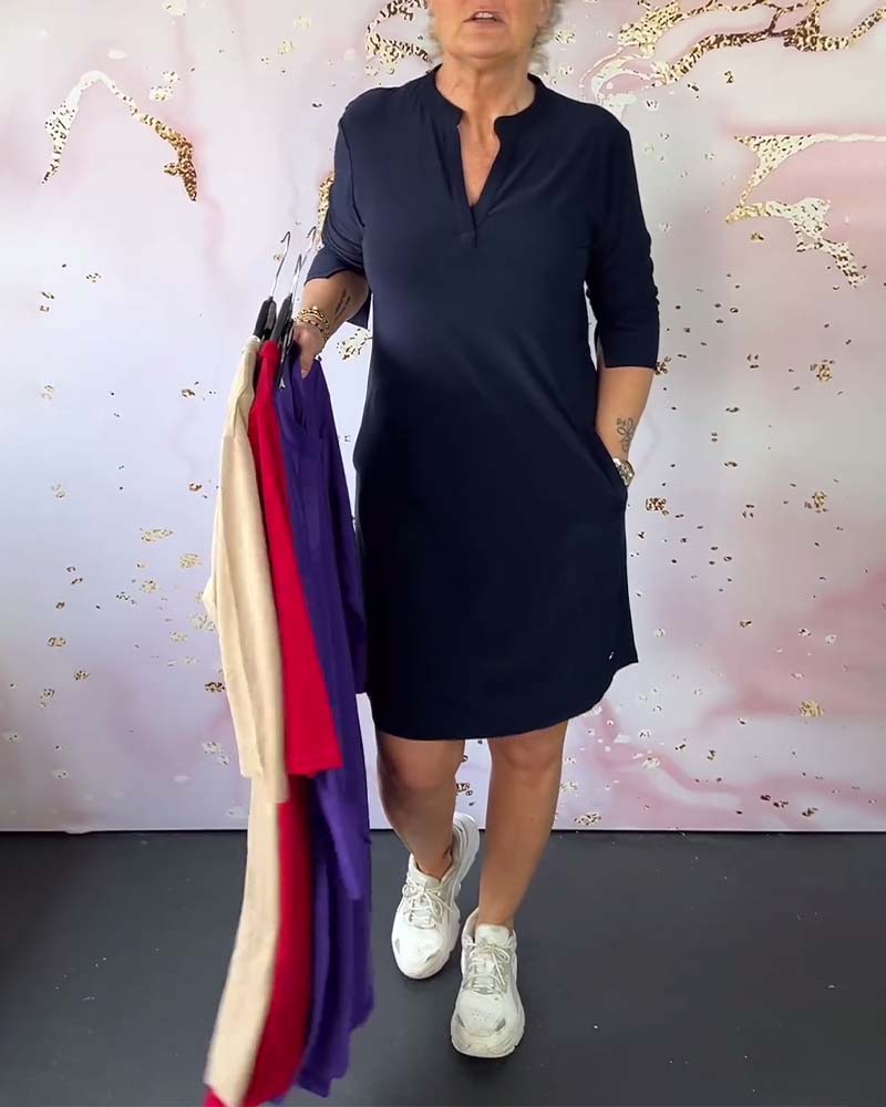 Orlane - Elegant V-Neck Dress