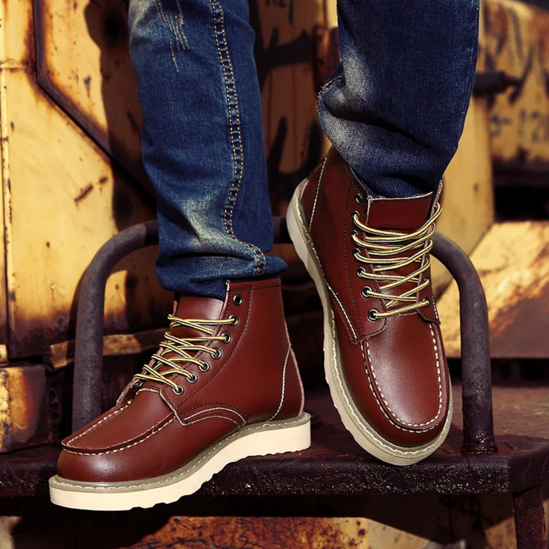 Harrison™ Vintage Leather Boots — Rugged Build, Premium Comfort