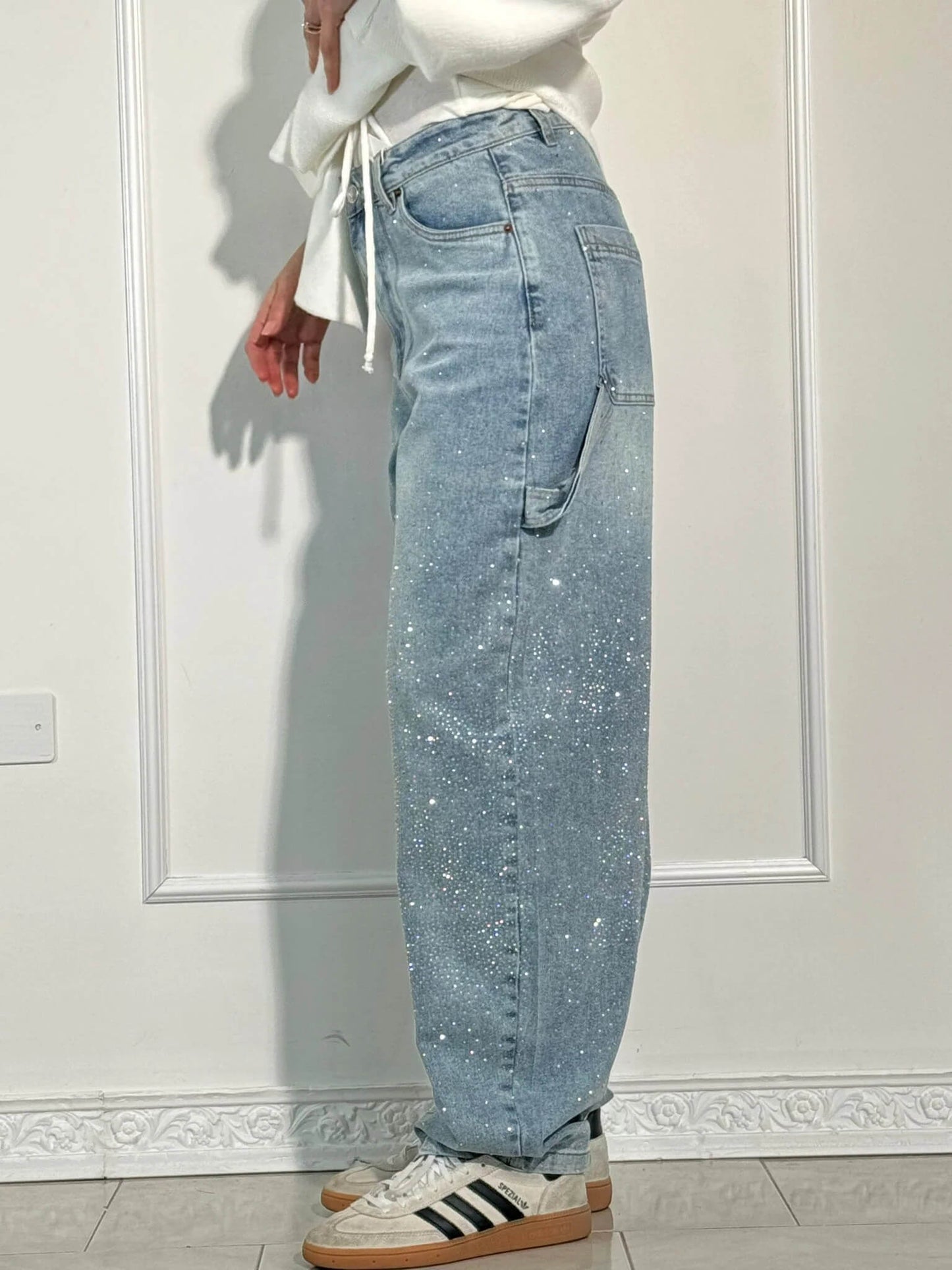 Solène | High-Waisted Wide-Leg Pants with Elegant Buttons