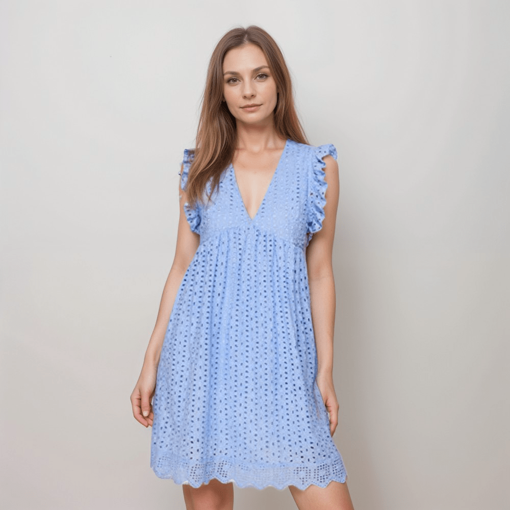 Summer dress with pockets and built-in shorts.