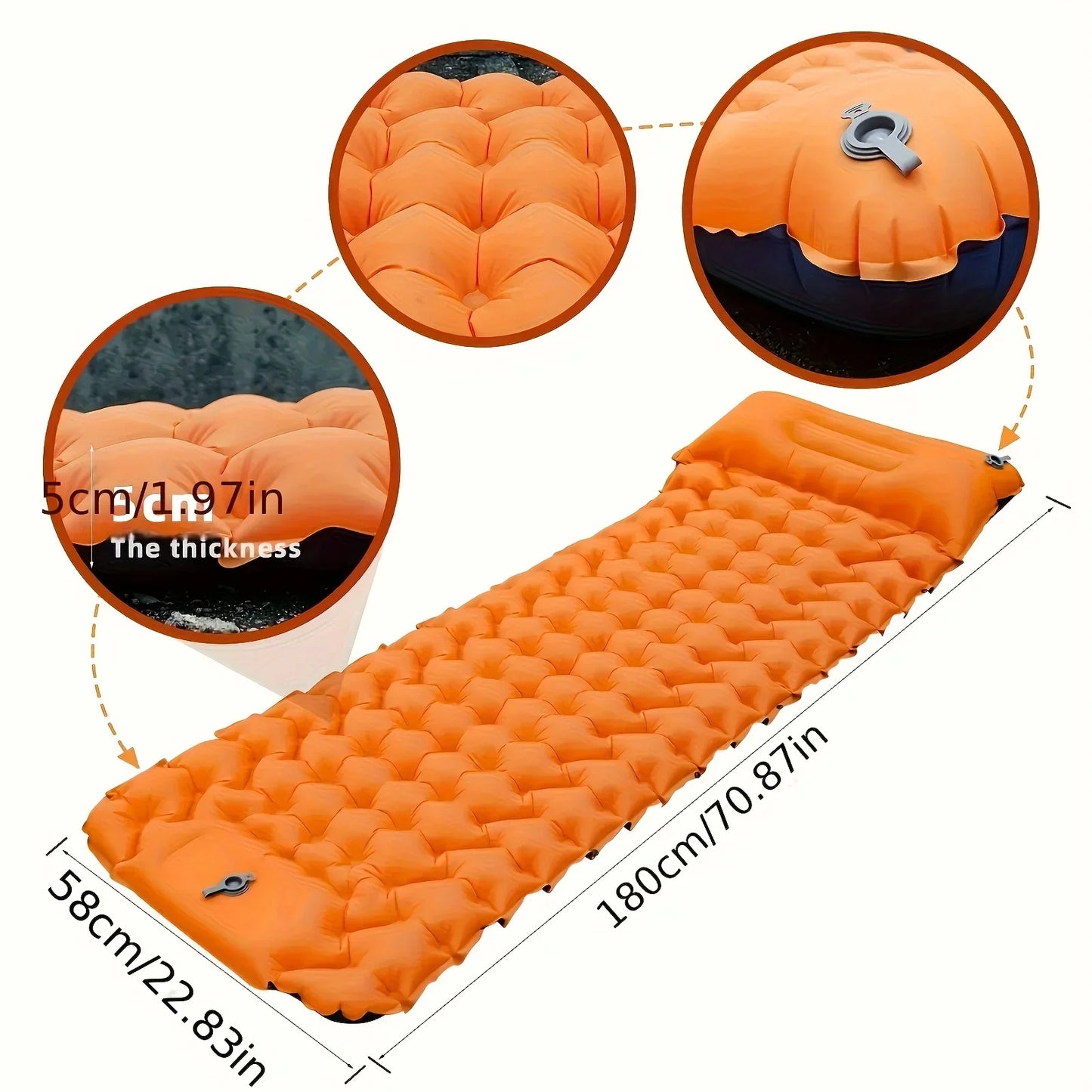 Ultra-durable and waterproof inflatable mattress with built-in pump
