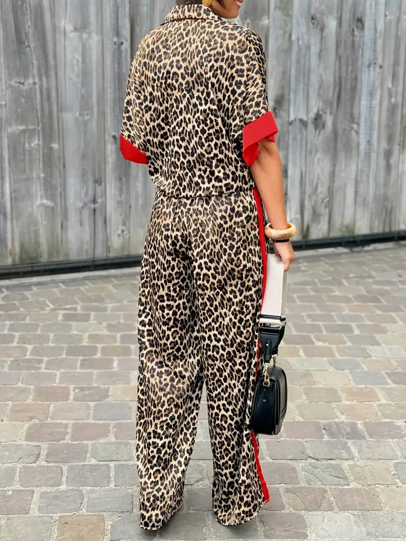 Vita – Flowy Wide-Leg Leopard Print Set