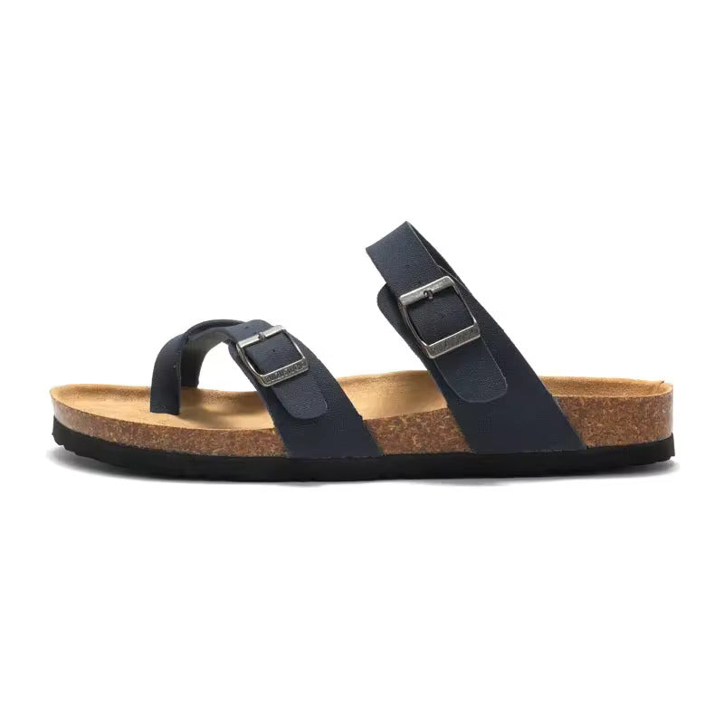 FrancaFit™ Crisscross Recovery Sandals – Triple-Strap Comfort with Cork Support