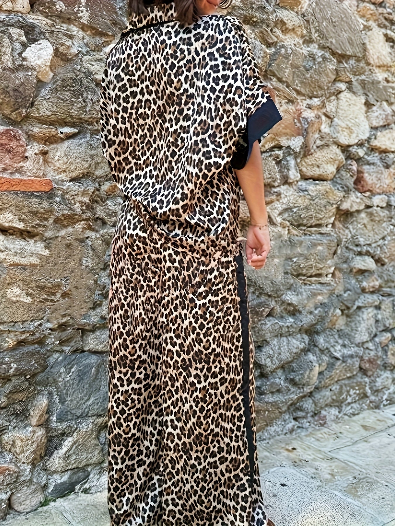Vita – Flowy Wide-Leg Leopard Print Set