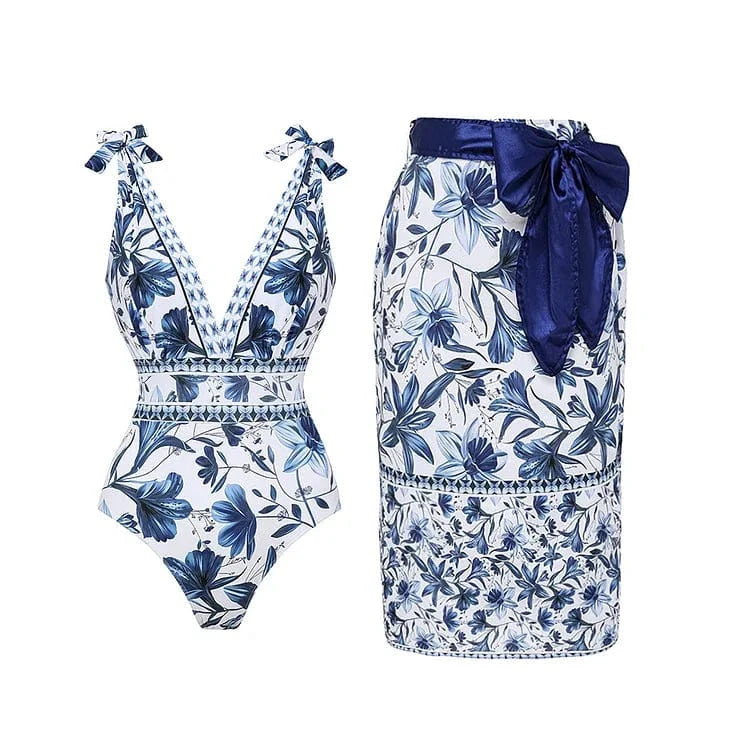 Swimsuit with Quick-Drying Skirt