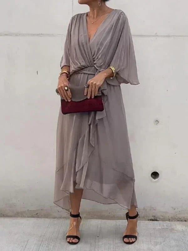 Monica | Chiffon Dress with V-Neckline