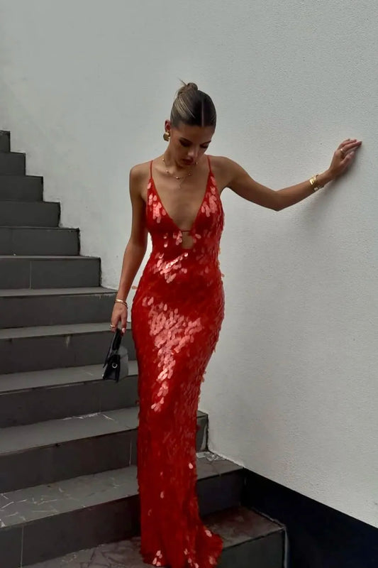 ISLA | Backless Sequin Dress