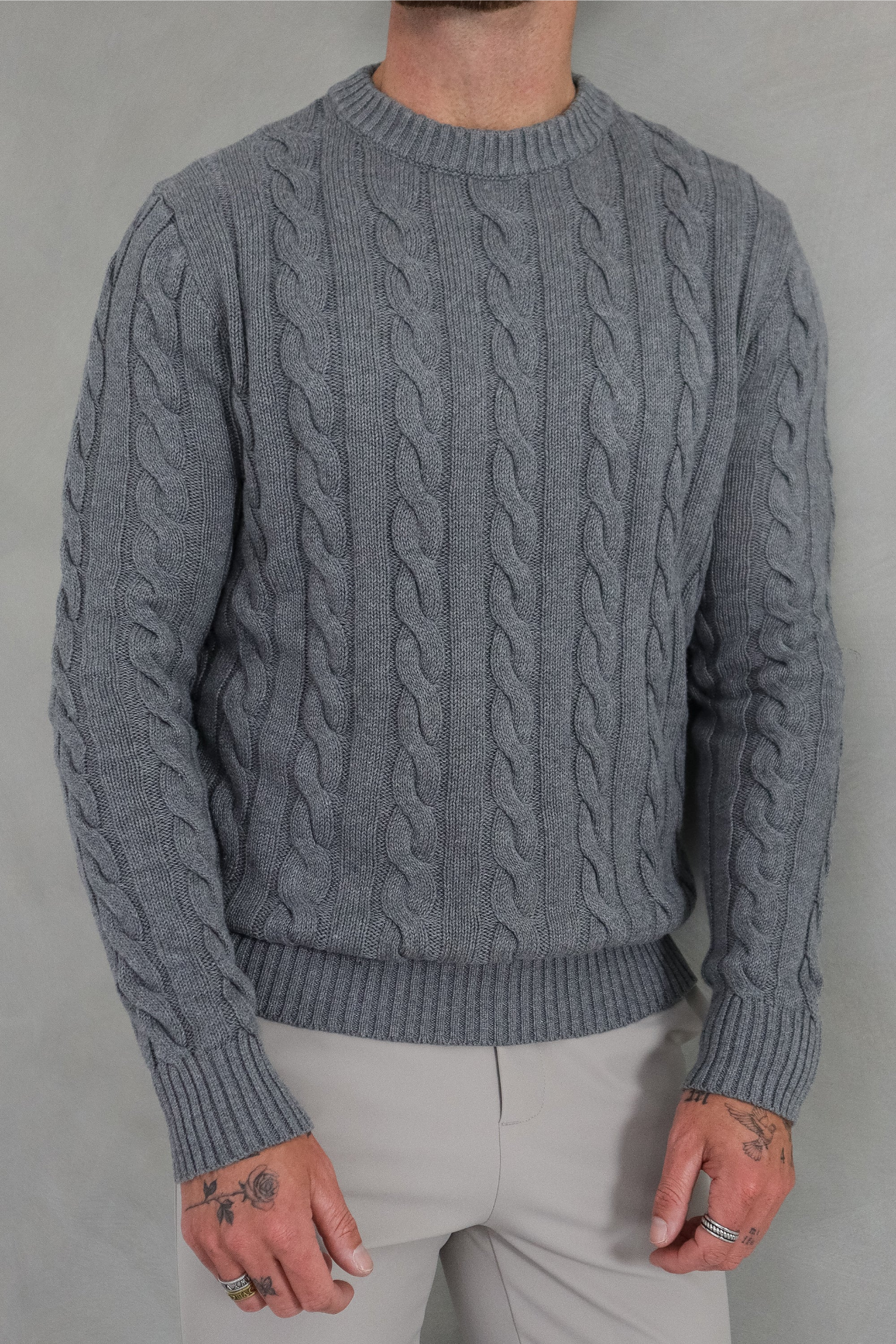 The Cable Knit Crewneck Sweater