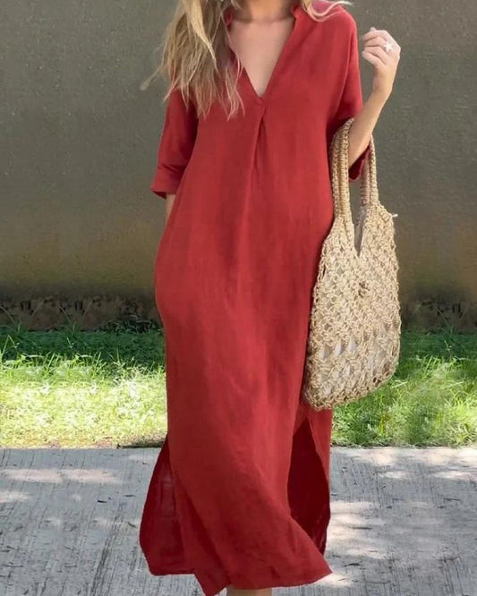 SIMBA – Linen Dress with Pockets