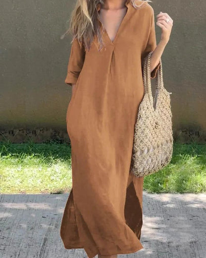 SIMBA – Linen Dress with Pockets