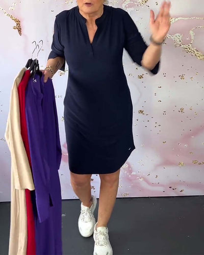 Orlane - Elegant V-Neck Dress