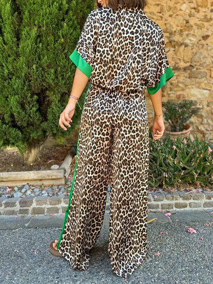 Vita – Flowy Wide-Leg Leopard Print Set
