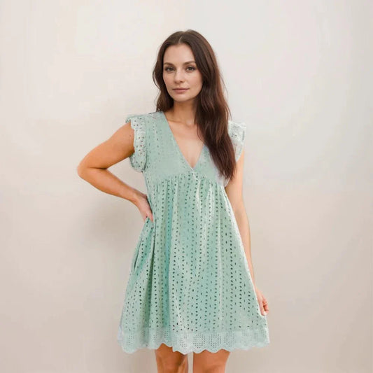 Summer Dress with Pockets and Built-In Shorts