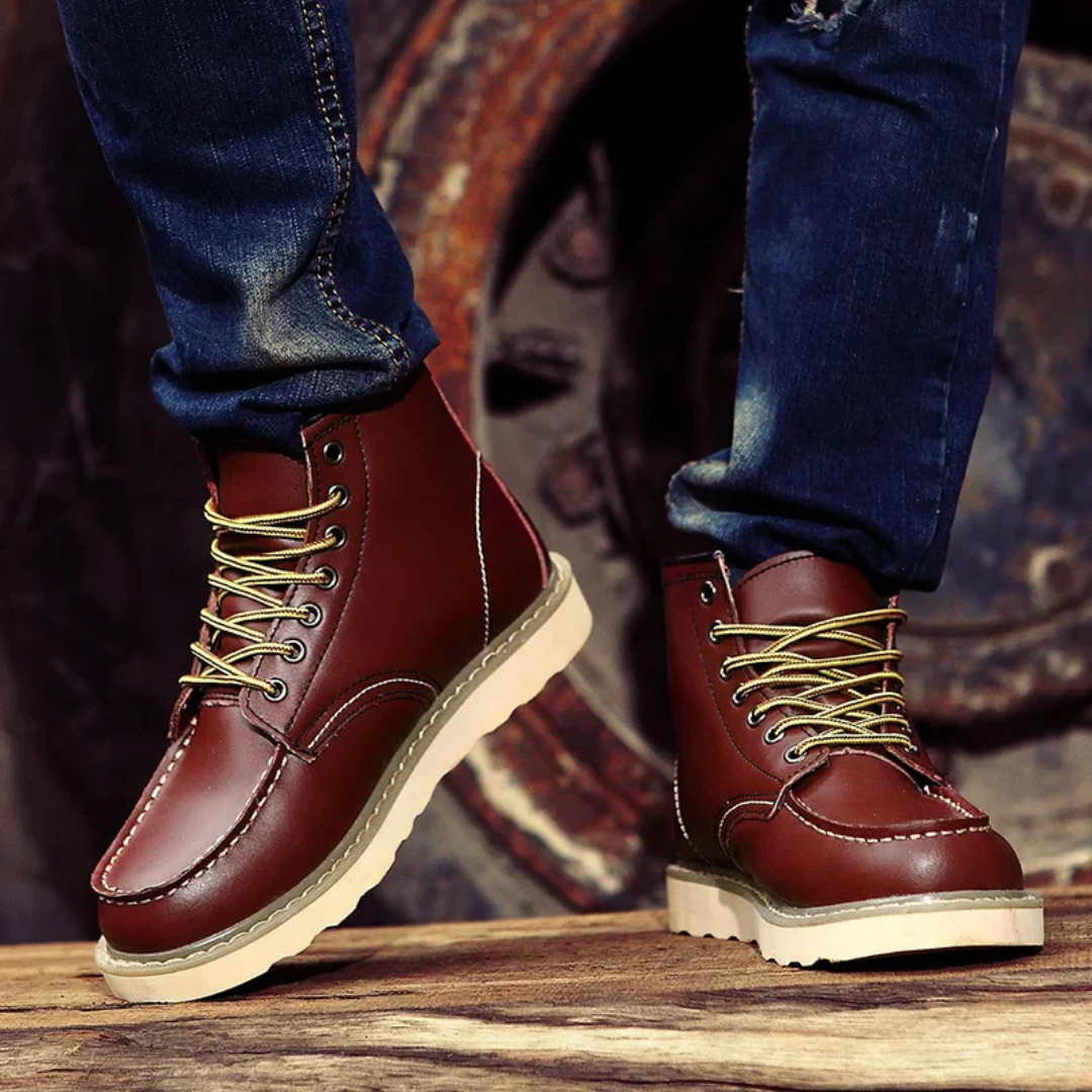 Harrison™ Vintage Leather Boots — Rugged Build, Premium Comfort