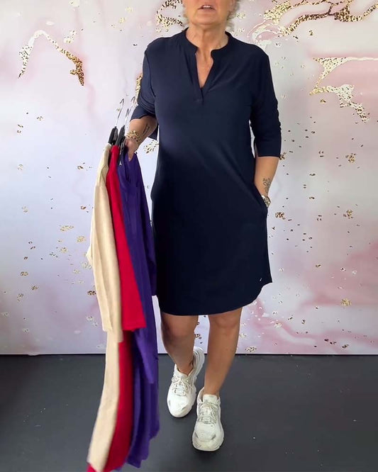 Orlane - Elegant V-Neck Dress