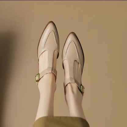 Gianna | Classic Buckle Leather Shoes