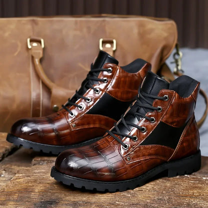 Rendell™ Crocodile Leather Boots — Luxurious Texture with Premium Comfort