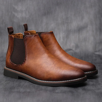 Carter™ Retro Leather Boots — Soft Cushioning with a Refined Finish