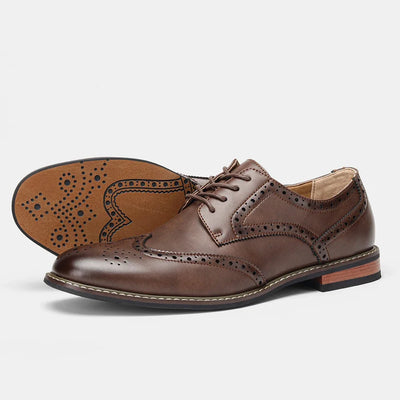 Men's Leather Brogue Dress Shoes