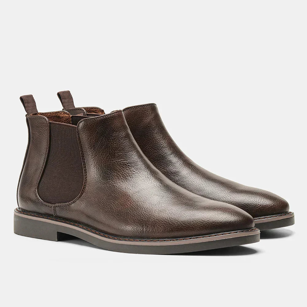 Carter™ Retro Leather Boots — Soft Cushioning with a Refined Finish