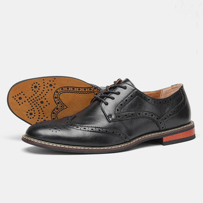 Men's Leather Brogue Dress Shoes