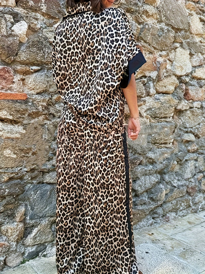 Vita – Flowy Wide-Leg Leopard Print Set