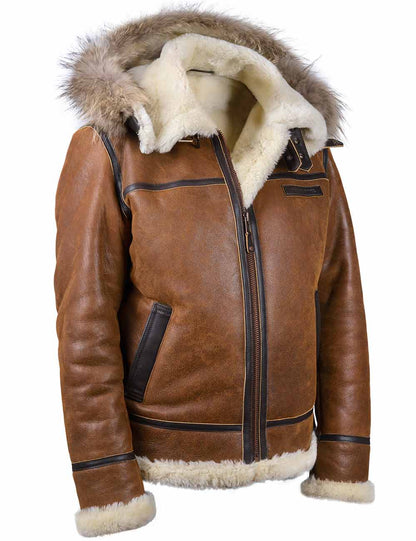Aron™ | Bomber Jacket with Fur Hood